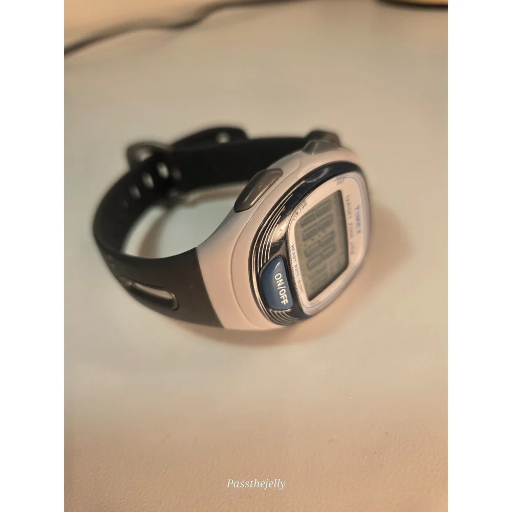 Timex Watch Mens Target Zone Heart Rate Monitor Digital Sport Gray Black‎